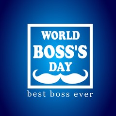 happy boss day illustration background, poster or web banner