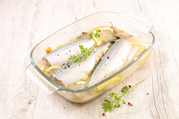 maquereau, fish cooking with wine