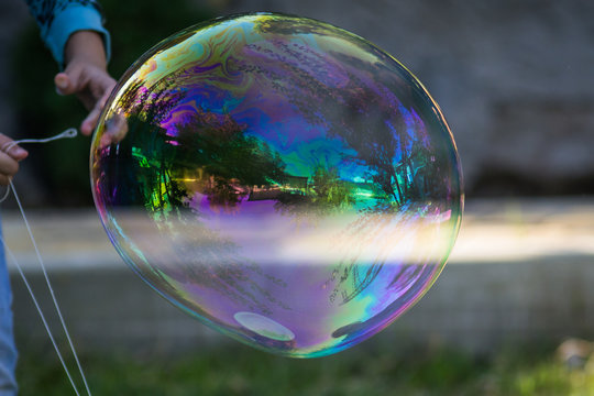 big soap bubbles