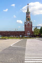 Fototapeta na wymiar Spasskaya Tower of the Moscow Kremlin, Russia