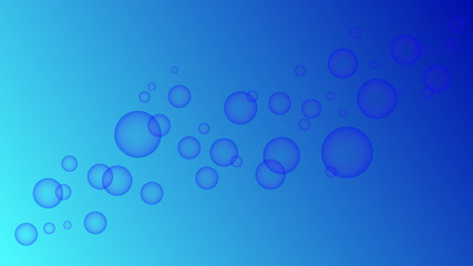 Abstract background with bubbles and blue gradient