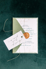 Beautiful wedding invitations and printing. Decor design of business cards and details. Bride's...
