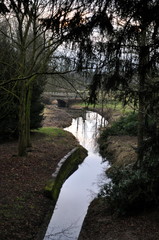 curved stream in winter