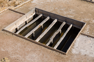 The famous salt valley of Añana, Spain