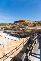The famous salt valley of Añana, Spain