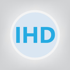 IHD (ischemic heart disease) acronym- vector illustration