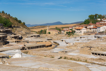 The famous salt valley of Añana, Spain