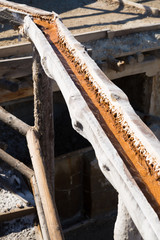 The famous salt valley of Añana, Spain