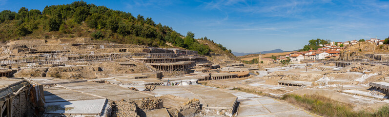 The famous salt valley of Añana, Spain
