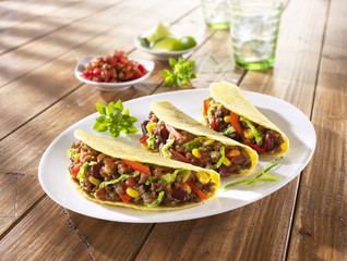 Tortillia / Tortillia gefüllt mit Rindfleisch und Gemüse