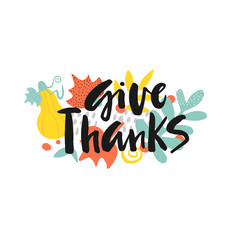 Thanksgiving Day card with lettering