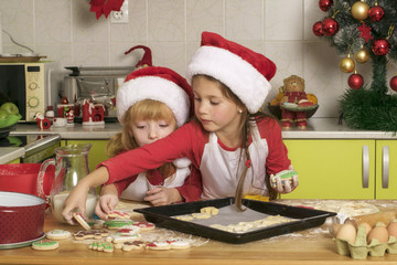 Playful holiday bakers 