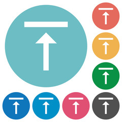 Vertical align top flat round icons