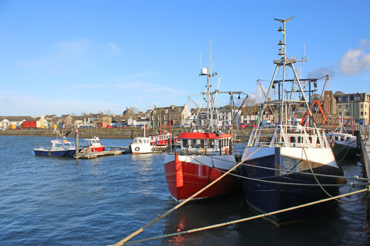 Fototapeta Fishing boats in Stranraer Harbour