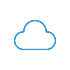 Outline cloud icon illustration vector symbol