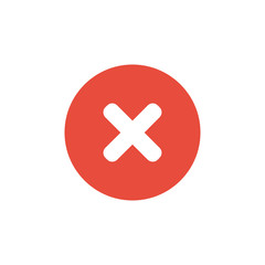 Obraz premium delete x symbol. remove mark icon and red vector