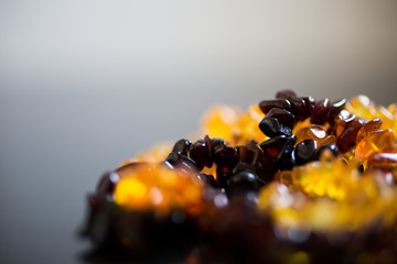 baltic amber beads color range gradient macro