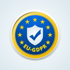 EU GDPR confirm button illustration