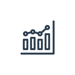 statistics vector icon, infographic chart symbol.