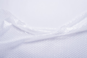 The bubble film on grey background