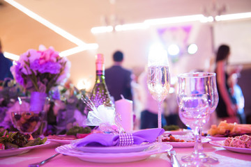 Obraz na płótnie Canvas wedding banquet in a restaurant, party in a restaurant