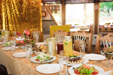 banquet in a restaurant