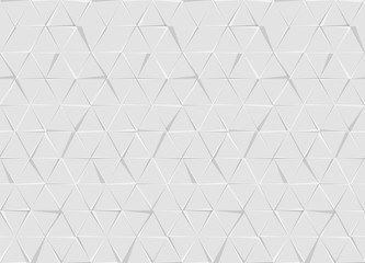 Hexagons and Triangles Seamless Pattern. Vector Geometric Abstract Background. Monochrome Gray Color