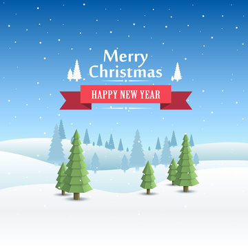 Merry christmas cover art, Happy new year background, Vector illustration