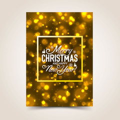 Merry Christmas design background cover blur light. Vector illustration