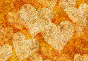 vintage painted hearts backgrounds