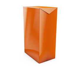 cube on wall studio background. 3d rendering