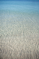 Transparent clear and very beautiful sea water on a sunny day