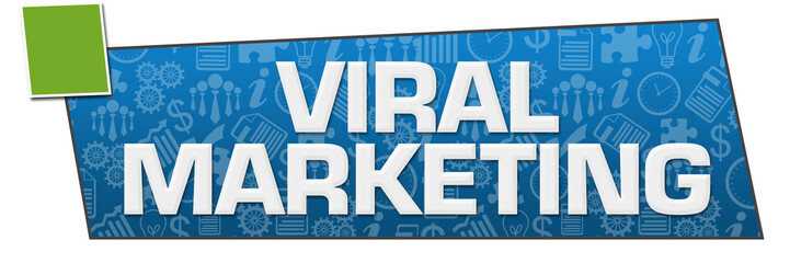 Viral Marketing Blue Green Business Symbols Texture Horizontal 