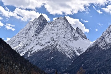 A mountain at the Shuangqiao Valley, Sichuan, China  