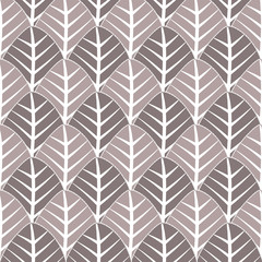 Cute vector leaf seamless pattern. Abstract print with leaves. Elegant beautiful nature ornament for fabric, wrapping and textile. Scrapbook black and white paper