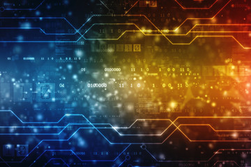 Obraz premium Digital Abstract technology background, futuristic background, cyberspace Concept