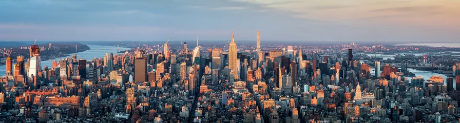 Poster Skyline-Panorama von Manhattan, New York City, USA © eyetronic