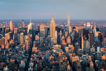Selbstklebende Fototapeten Manhattan skyline mit Empire State Building, New York City, USA © eyetronic