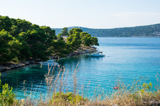 A natural bay with calm waters in Croatia