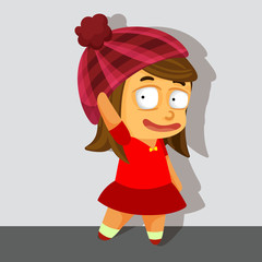 children on the white background