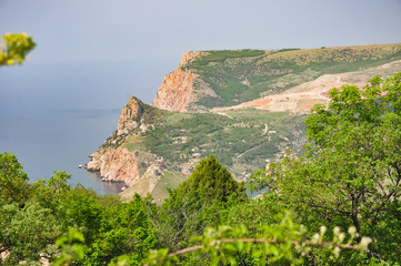 Sea and mountain landscape
