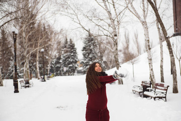 Portrait of beautiful pregnant woman