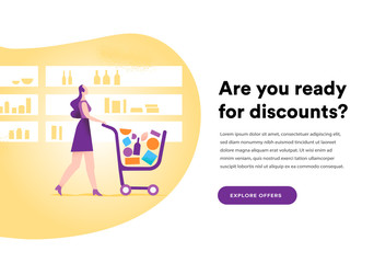 Ecommerce homepage promotes discounts