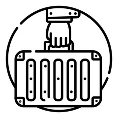 briefcase icon vector