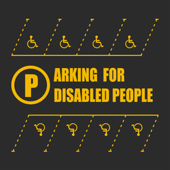 Fototapeta premium parking for disabled people