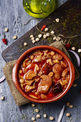 spanish callos, a typical stew with beef tripe