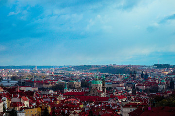 Czech republic, Prague city panorama. City Prague panoramic view, cityscape, architecture.