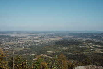 Panoramic landscape on autumn day, Countryside