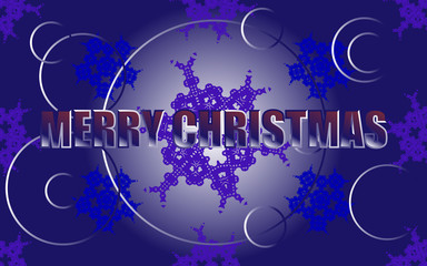 Fototapeta na wymiar Merry Christmas card on abstract background. Vector illustration.Background with rings and snowflakes