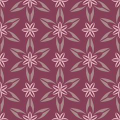 Seamless background. Floral purple red pattern